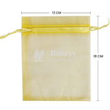 Organza Potli Bag - Bakeyy.com - India - Organza Potli Bag - Gold / 13x 18 Cm-Pack of 99
