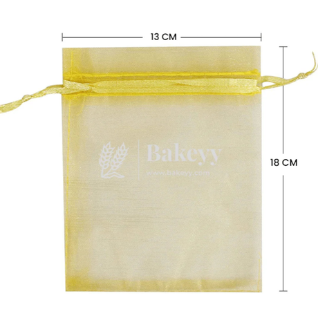 Organza Potli Bag - Bakeyy.com - India - Organza Potli Bag - Gold / 13x 18 Cm-Pack of 99