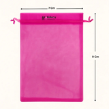 Organza Potli Bag - Bakeyy.com - India - Organza Potli Bag - Dark Pink / 7x9Cm-Pack of 99