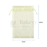 Organza Potli Bag - Bakeyy.com - India - Organza Potli Bag - Cream / 13x 18 Cm-Pack of 99