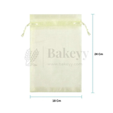 Organza Potli Bag - Bakeyy.com - India - Organza Potli Bag - Cream / 18x24 Cm-Pack of 50