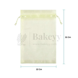 Organza Potli Bag - Bakeyy.com - India - Organza Potli Bag - Cream / 22x31 Cm-Pack of 50