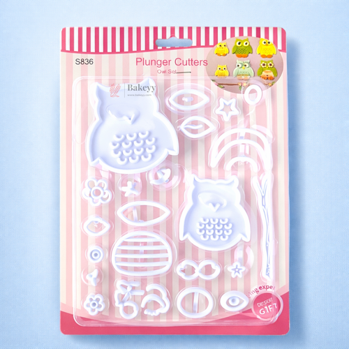 Owl Shape Fondant & Cookie Cutter Set