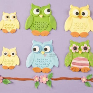 Owl_Shape_Fondant_Cookie_Cutter_Set_7 - Bakeyy.com