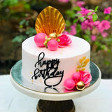 Palm Leaf Cake Topper | Gold & Silver Fan Leaf Decoration for Cakes & Dessert Tables | Pack of 1