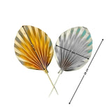 Palm Leaf Cake Topper | Gold & Silver Fan Leaf Decoration for Cakes & Dessert Tables | Pack of 1