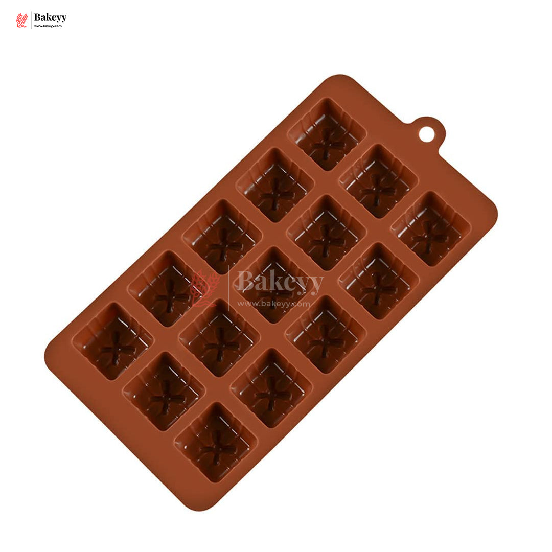 Silicone Gift Box Shape Chocolate Mould – 15 Cavity Decorative Treat Tray| 1 Piece