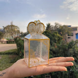 Luxury Gold Foil PVC Gift Box with Heart Top | Premium Return Gift Box | Pack of 10