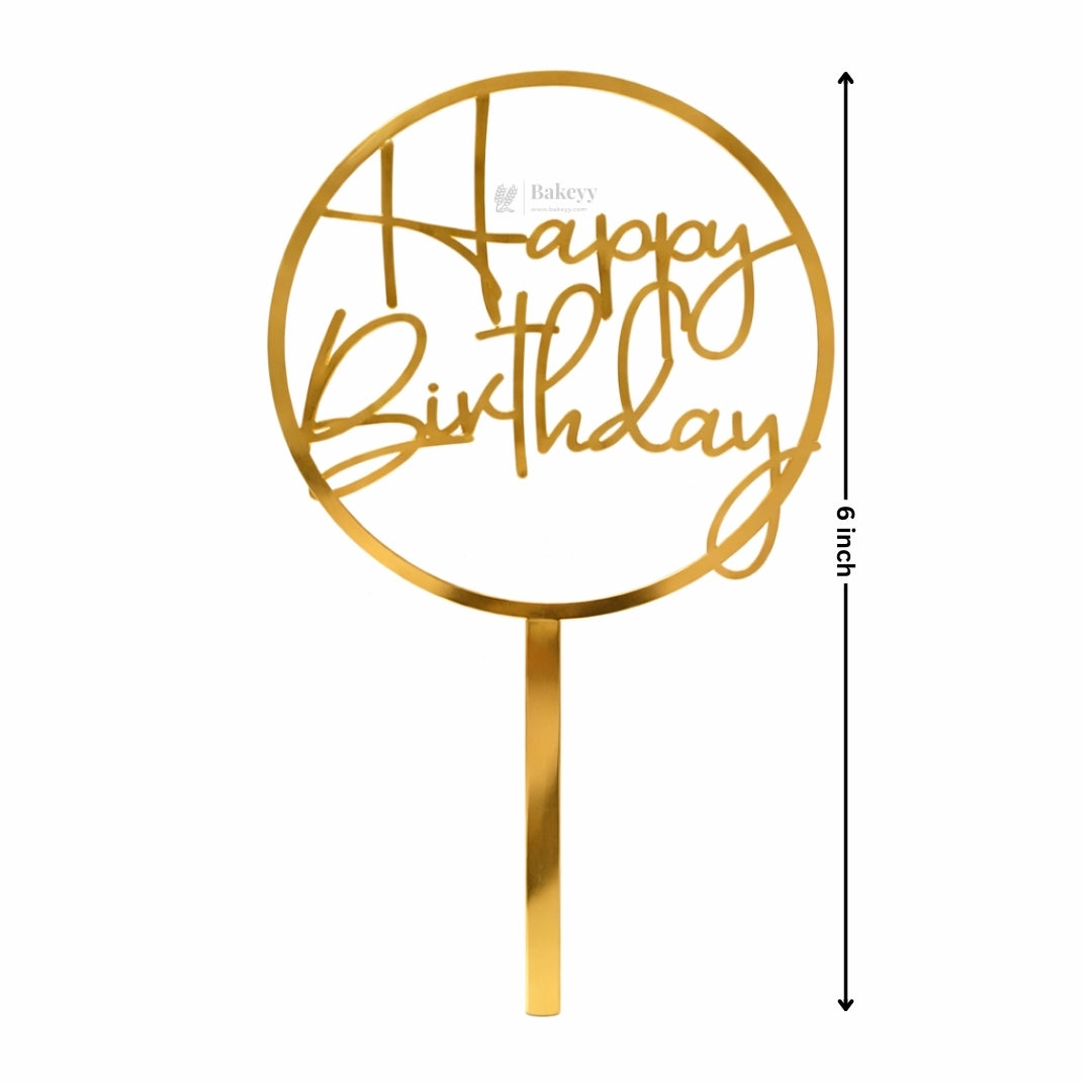 6 Inch Acrylic Cake Topper | Decorative Cake Topper for Celebrations | Assorted designs | Pack of 1