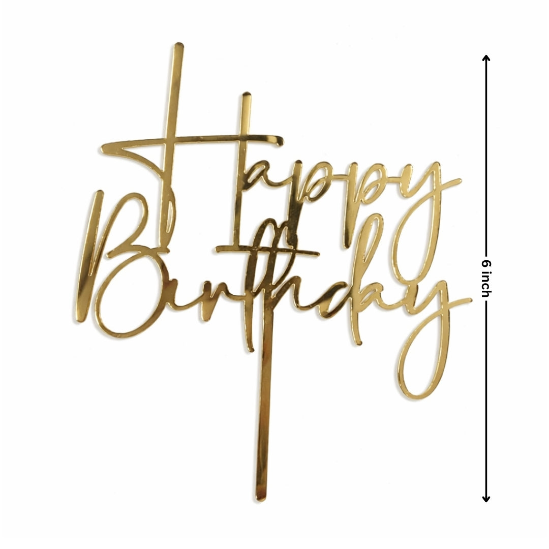 6 Inch Acrylic Cake Topper | Decorative Cake Topper for Celebrations | Assorted designs | Pack of 1