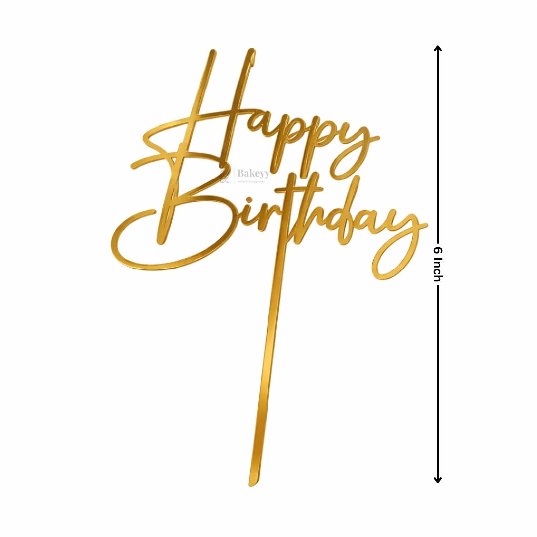 6 Inch Acrylic Cake Topper | Decorative Cake Topper for Celebrations | Assorted designs | Pack of 1