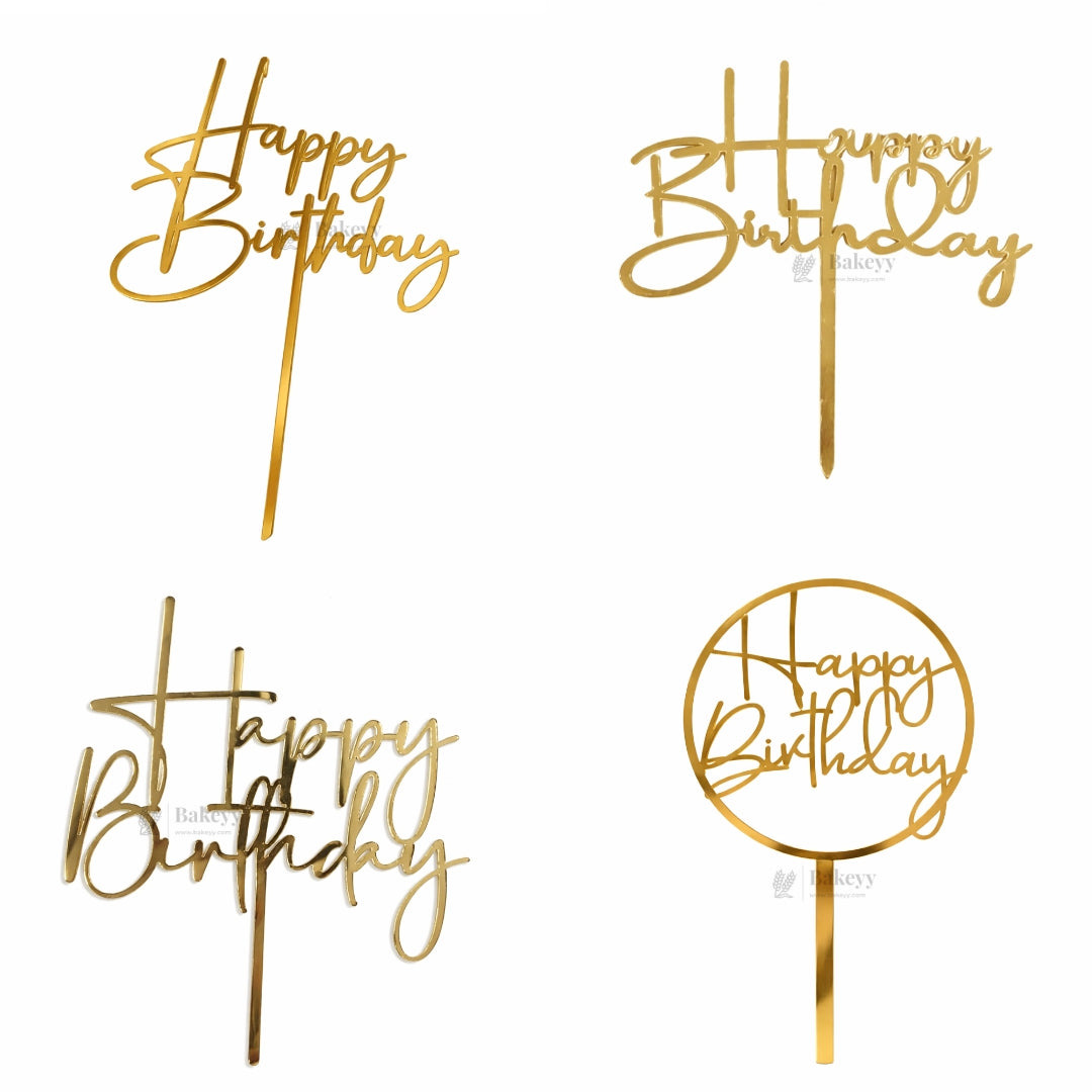 6 Inch Acrylic Cake Topper | Decorative Cake Topper for Celebrations | Assorted designs | Pack of 1