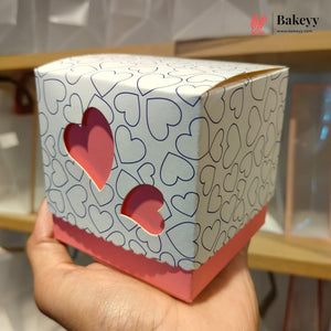 Heart Design Bakery Gift Box for Cupcakes & Desserts | Pack of 1