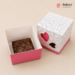 Heart Design Bakery Gift Box for Cupcakes & Desserts | Pack of 1