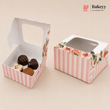 Floral Chocolate Gift Box with Transparent Window | Pack of 1