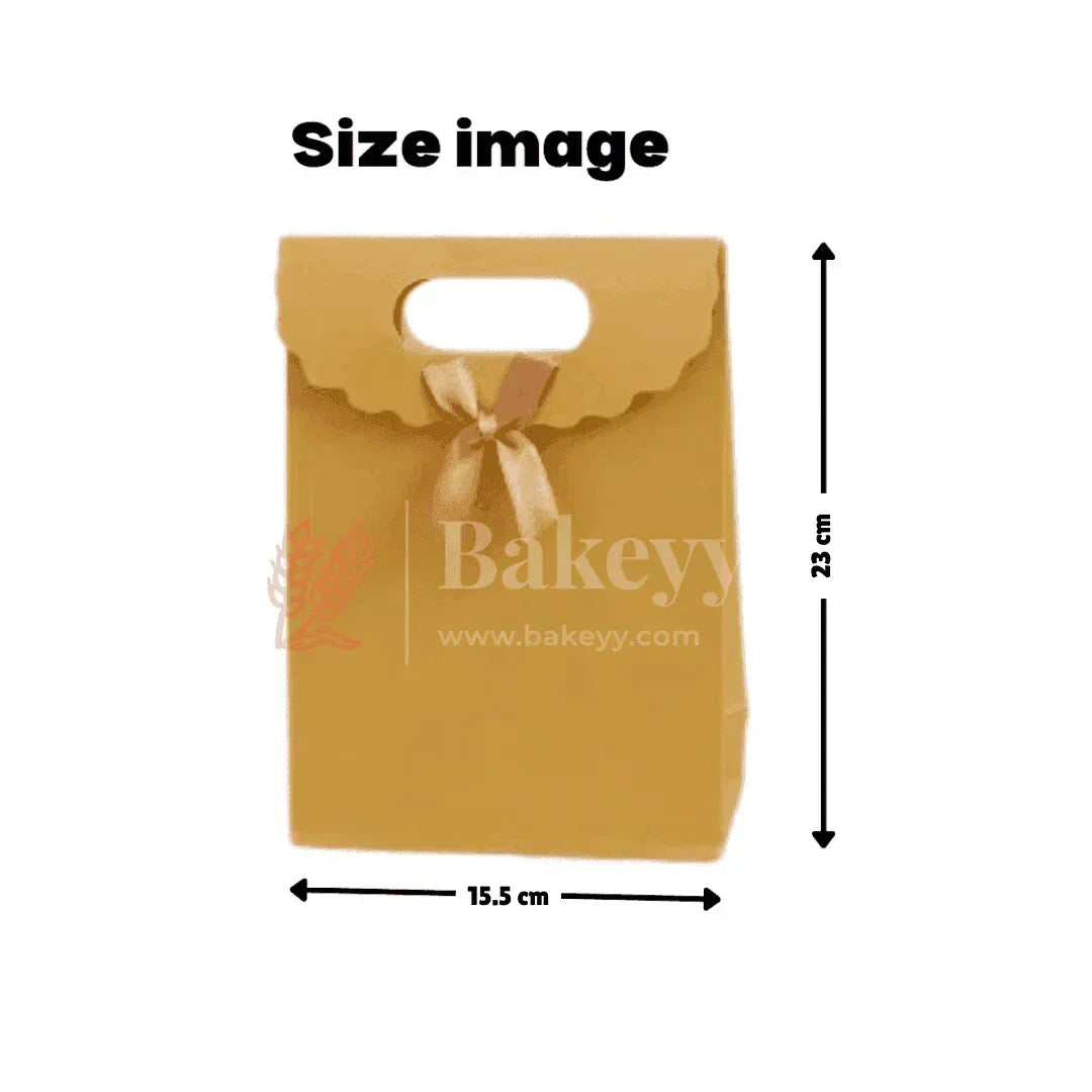 3x4 Inch | Plain Paper D Cut Bags Pack of 12 | Elegant Gift Bags with Ribbon - Bakeyy.com - India - 3x4 Inch | Plain Paper D Cut Bags Pack of 12 | Elegant Gift Bags with Ribbon - Red (Pack of 12)