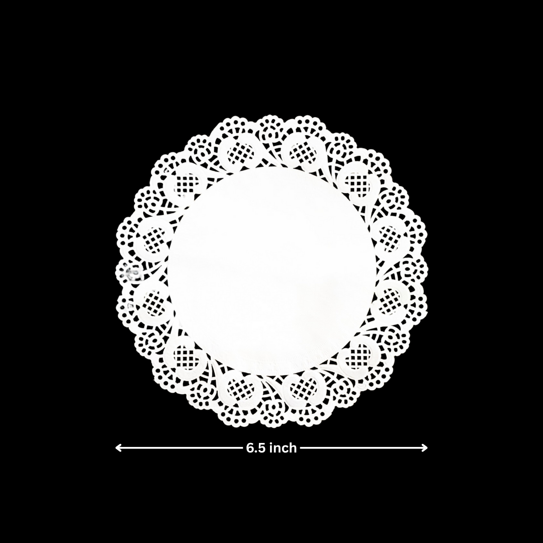 Paper Doilies | Round Decorative Paper Placemats for Desert | Tableware Decoration | Lace Doilies | Pack of 100 - Bakeyy.com - India - Paper Doilies | Round Decorative Paper Placemats for Desert | Tableware Decoration | Lace Doilies | Pack of 100 - 3.5 Inch