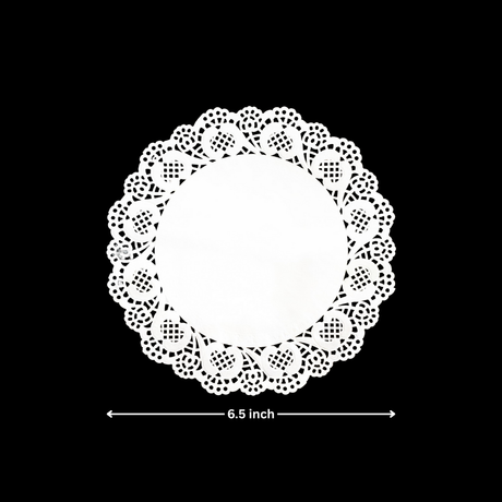 Paper Doilies | Round Decorative Paper Placemats for Desert | Tableware Decoration | Lace Doilies | Pack of 100 - Bakeyy.com - India - Paper Doilies | Round Decorative Paper Placemats for Desert | Tableware Decoration | Lace Doilies | Pack of 100 - 3.5 Inch