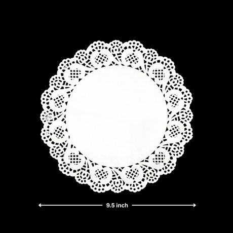 Paper Doilies | Round Decorative Paper Placemats for Desert | Tableware Decoration | Lace Doilies | Pack of 100 - Bakeyy.com - India - Paper Doilies | Round Decorative Paper Placemats for Desert | Tableware Decoration | Lace Doilies | Pack of 100 - 9.5 Inch