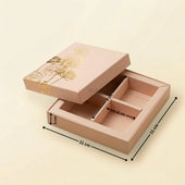 Pastel Peach Botanical Chocolate Gift Box with Divider Tray | Pack of 1