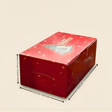 Tree Window Red Pastry Box | Christmas Pastry Box | Festive Bakery Packaging | Multi-Sizes | Pack of 25