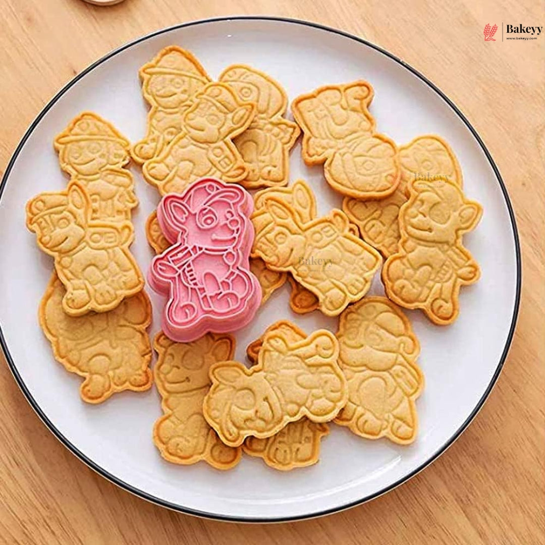 Paw Patrol Theme Cookie Cutter & Embosser Set | 6 Piece | Pack of 1