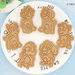 Paw Patrol Theme Cookie Cutter & Embosser Set | 6 Piece | Pack of 1