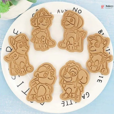 Paw Patrol Theme Cookie Cutter & Embosser Set | 6 Piece | Pack of 1