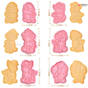 Paw Patrol Theme Cookie Cutter & Embosser Set | 6 Piece | Pack of 1