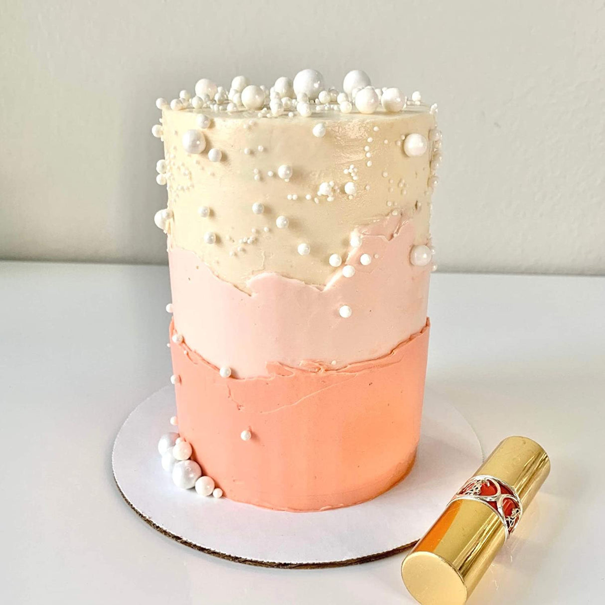 White Edible Pearl Sprinkles - 7  Sizes Mix