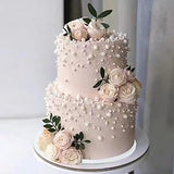 White Edible Pearl Sprinkles - 7  Sizes Mix