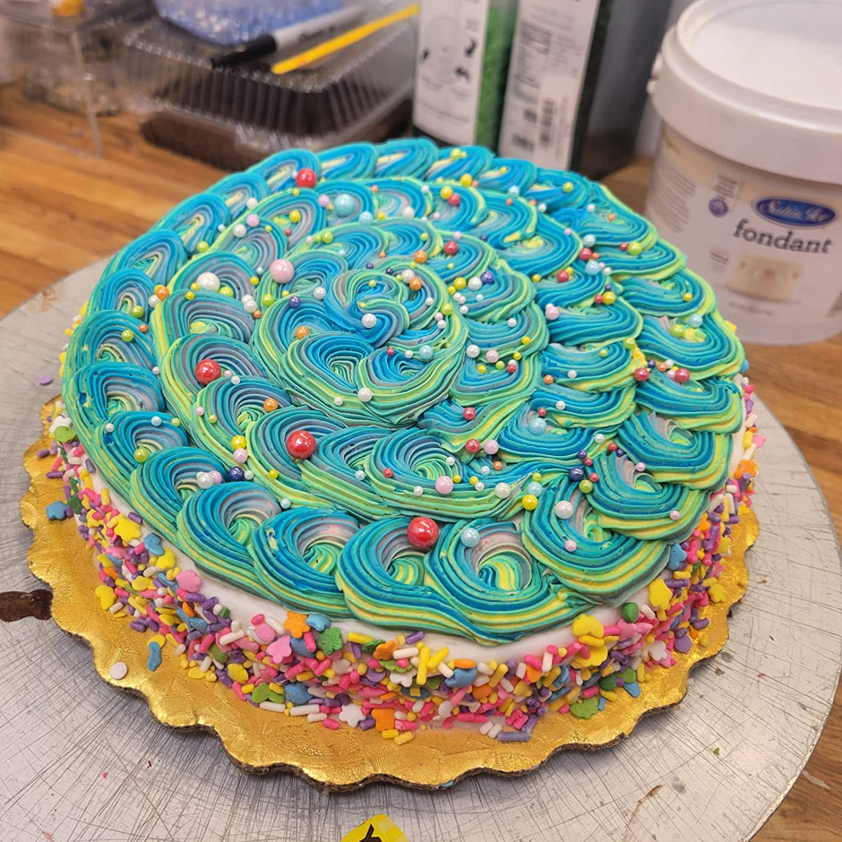 Pink Edible Pearl Sprinkles -7  Sizes Mix