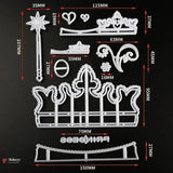 Crown Theme Fondant Cutter Set | 11 Piece | Pack of 1