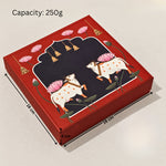 Pichwai Cow & Lotus Printed Sweet Gift Box | Multiple Capacities | Pack of 4