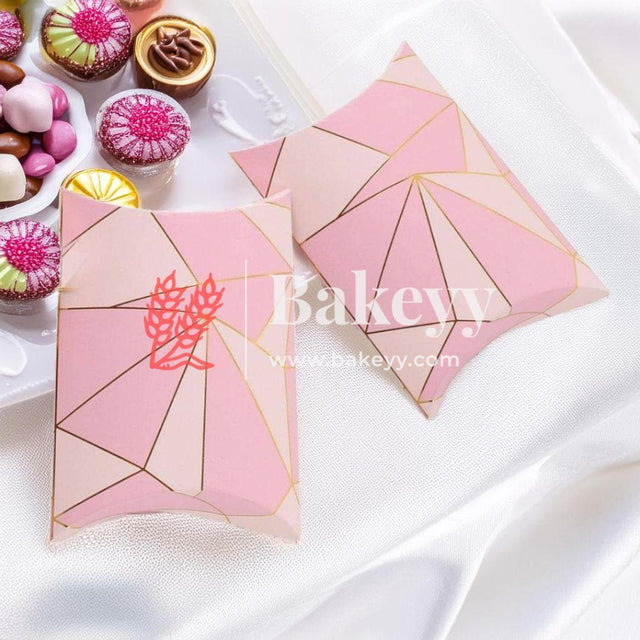 Pillow Design Gift Box | Pack Of 10 | Candy Box | Return Gift Box - Bakeyy.com - India - Pillow Design Gift Box | Pack Of 10 | Candy Box | Return Gift Box - Pink