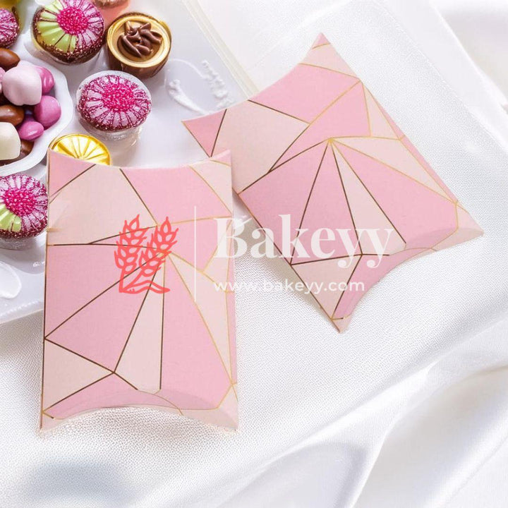 Pillow Design Gift Box | Pack Of 10 | Candy Box | Return Gift Box - Bakeyy.com - India - Pillow Design Gift Box | Pack Of 10 | Candy Box | Return Gift Box - Pink