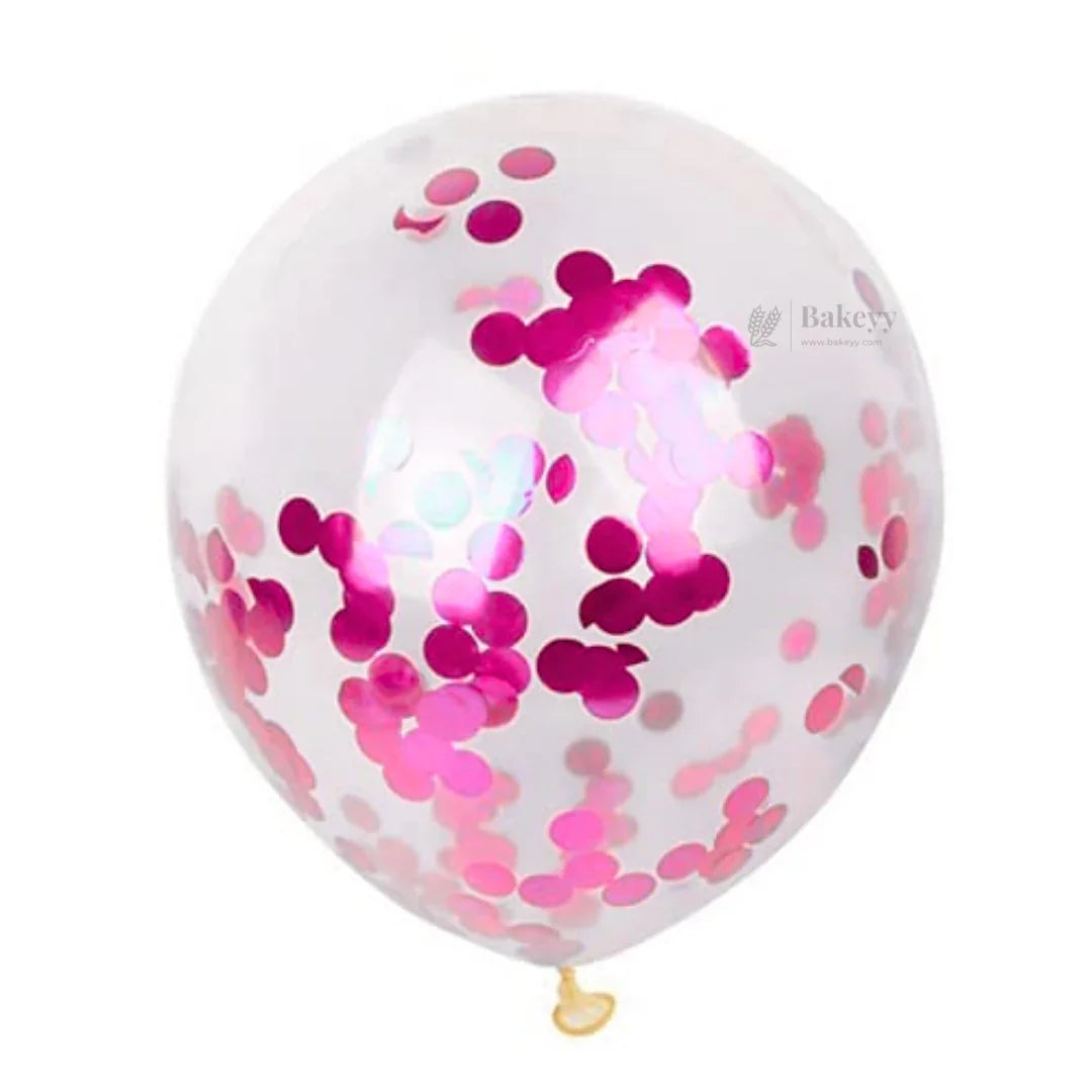 Pink Balloon Set – Latex & Confetti Combo | Party Decoration Combo | 10 pc Set | 1 Piece
