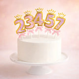 
Pink Crown Shaker Number Cake Topper | 0–9 Available | Pack of 1

