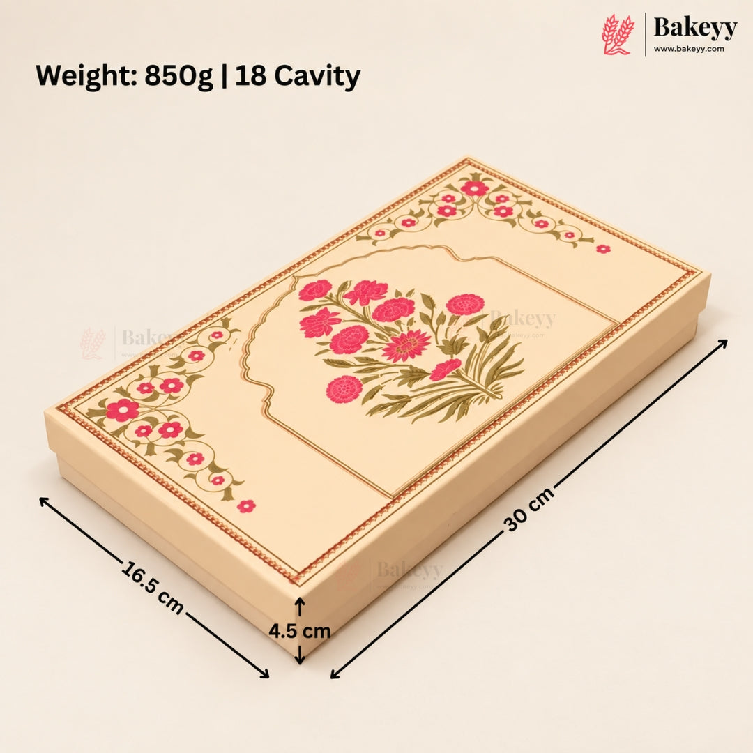 Pink Floral Printed Sweet & Chocolate Gift Box | With & Without Cavity | Multiple Capacities