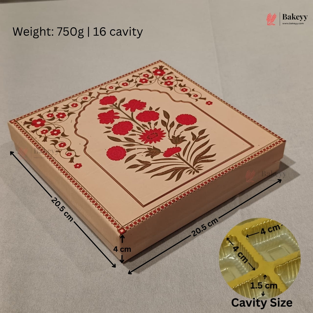 Pink Floral Printed Sweet & Chocolate Gift Box | With & Without Cavity | Multiple Capacities