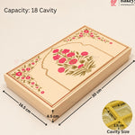 Pink Floral Printed Chocolate Gift Box with Cavity | Multiple Capacities | Pack of 4