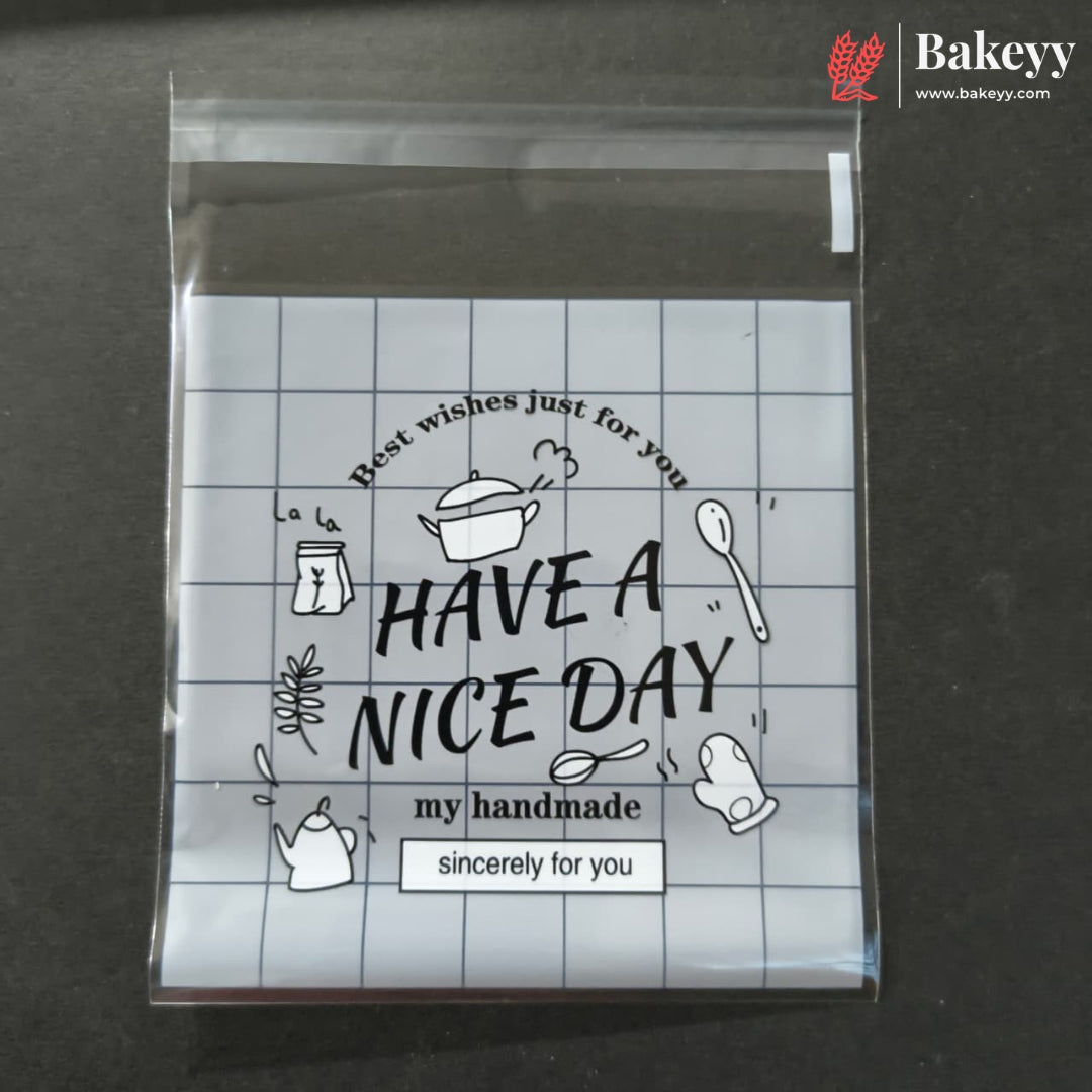 10x10cm | Printed Self-Seal Cookie Pouch | Multiple Designs | Pack of 100