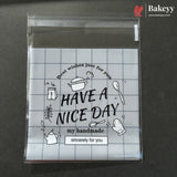 10x10cm | Printed Self-Seal Cookie Pouch | Multiple Designs | Pack of 100