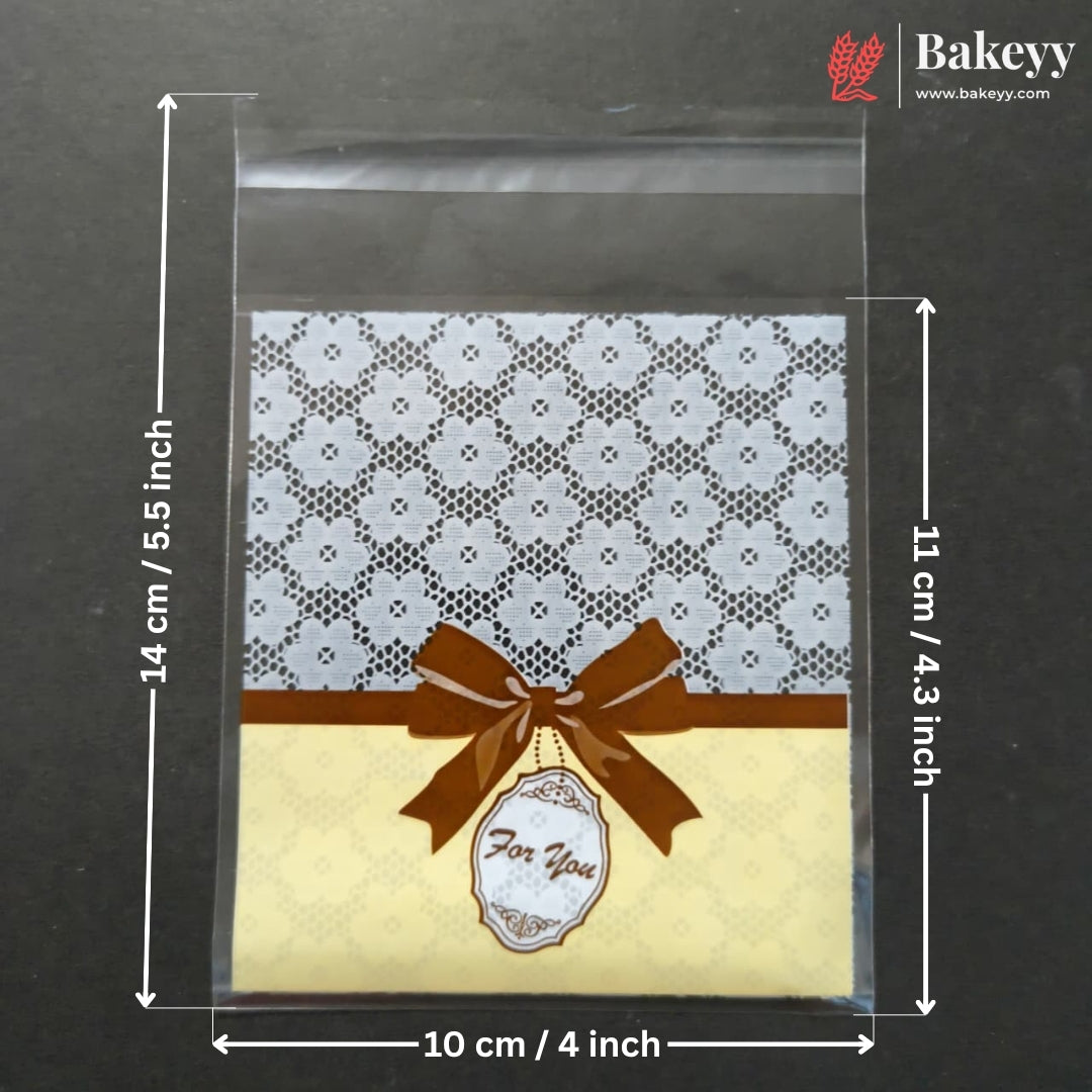 11x10cm | Printed Self-Seal Cookie Pouch | Multiple Designs | Pack of 100