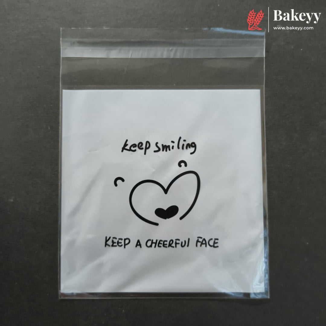 10x10cm | Printed Self-Seal Cookie Pouch | Multiple Designs | Pack of 100
