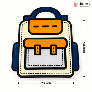 Cartoon Backpack Zip Lock Pouch | Orange | Treat Storge Bag for Birthday | Fancy Zip lock pouches | Pack of 50
