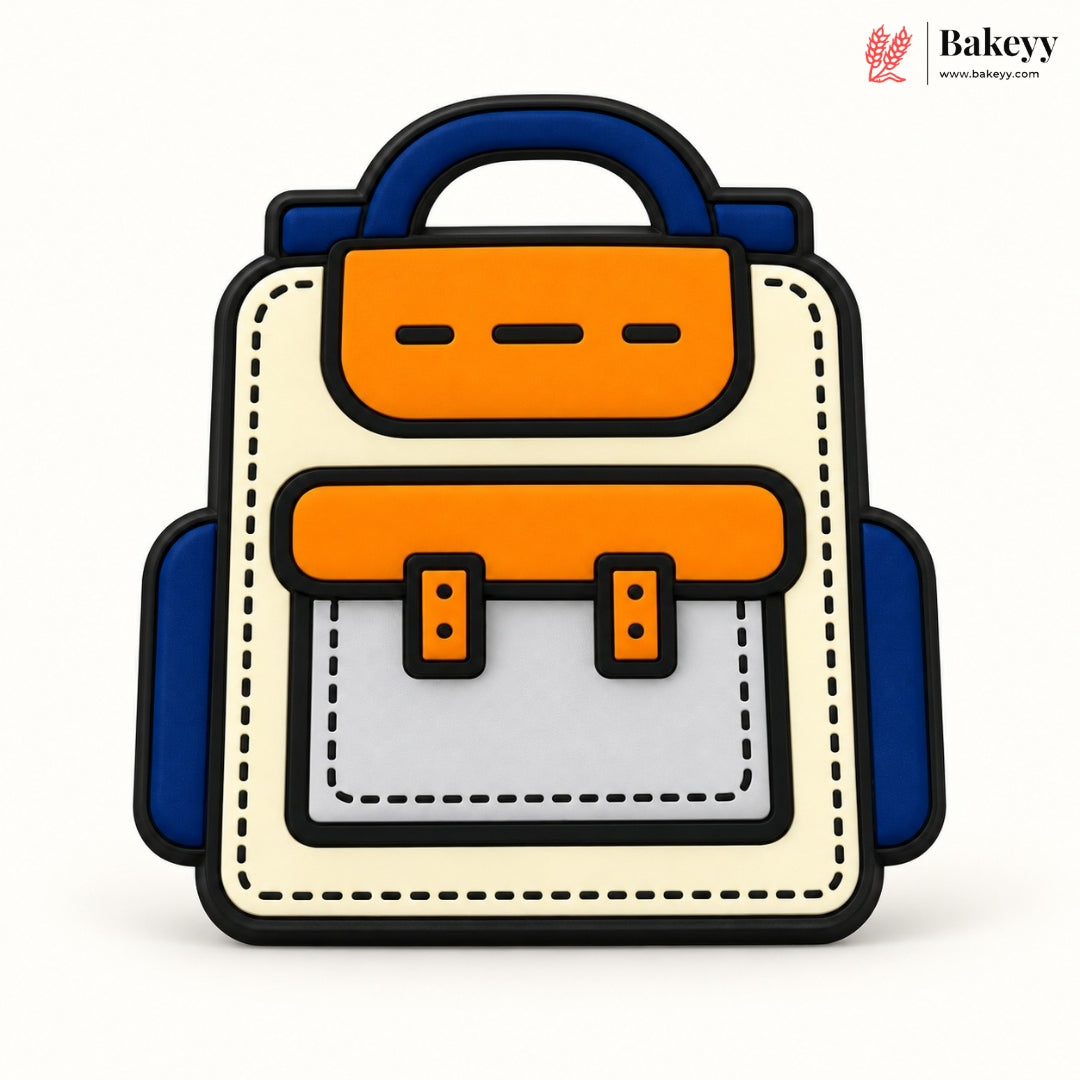 Cartoon Backpack Zip Lock Pouch | Orange | Treat Storge Bag for Birthday | Fancy Zip lock pouches | Pack of 50
