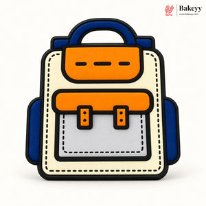 Cartoon Backpack Zip Lock Pouch | Orange | Treat Storge Bag for Birthday | Fancy Zip lock pouches | Pack of 50