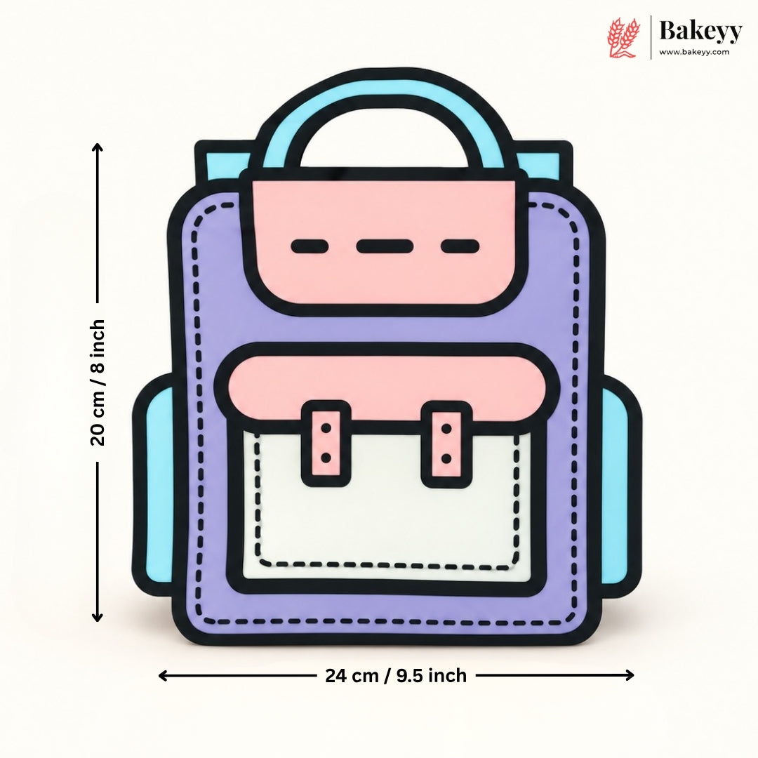 Cartoon Backpack Zip Lock Pouch | Blue | Treat Storage Bag for Birthday | Fancy Zip lock pouches | Pack of 50