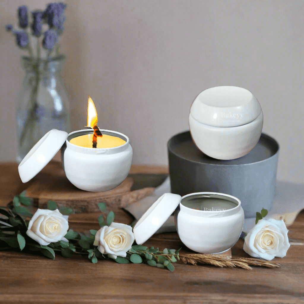 Polished Candle Tin Box | Empty Decorative Tin Container | Candle Holder | Storage Tin | Pack of 10 - Bakeyy.com - India - Polished Candle Tin Box | Empty Decorative Tin Container | Candle Holder | Storage Tin | Pack of 10 - Pack of 10 / BLACK